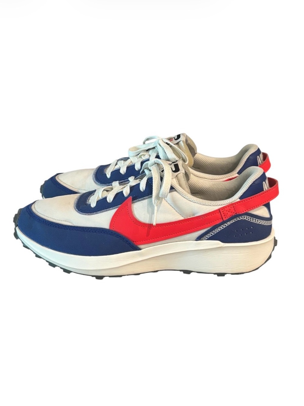 Men’s Nike Waffle Debut Swoosh ‘Old Royal Habanero Red’ Sz 10